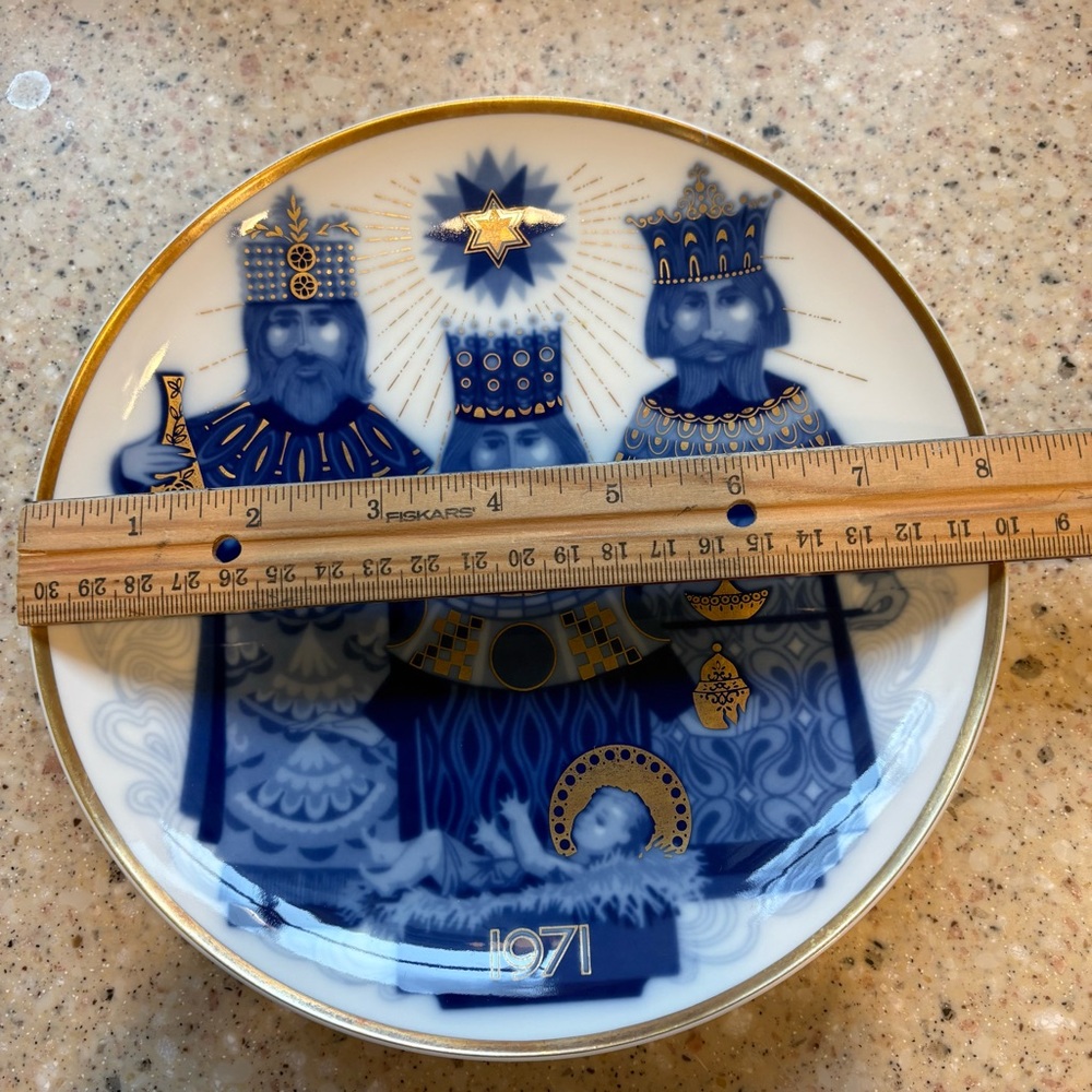 Vintage 1971 Santa Clara Porcelain Three Wise Men Christmas Plate #7559/10,000 - Picture 5 of 5